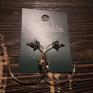 Wild Fable Nickel Free butterfly hoop earrings